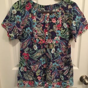 Koi Bella Scrub Top Sz M